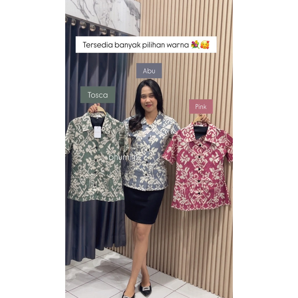 Atasan Endek Katun Print/Atasan Endek/Atasan Wanita