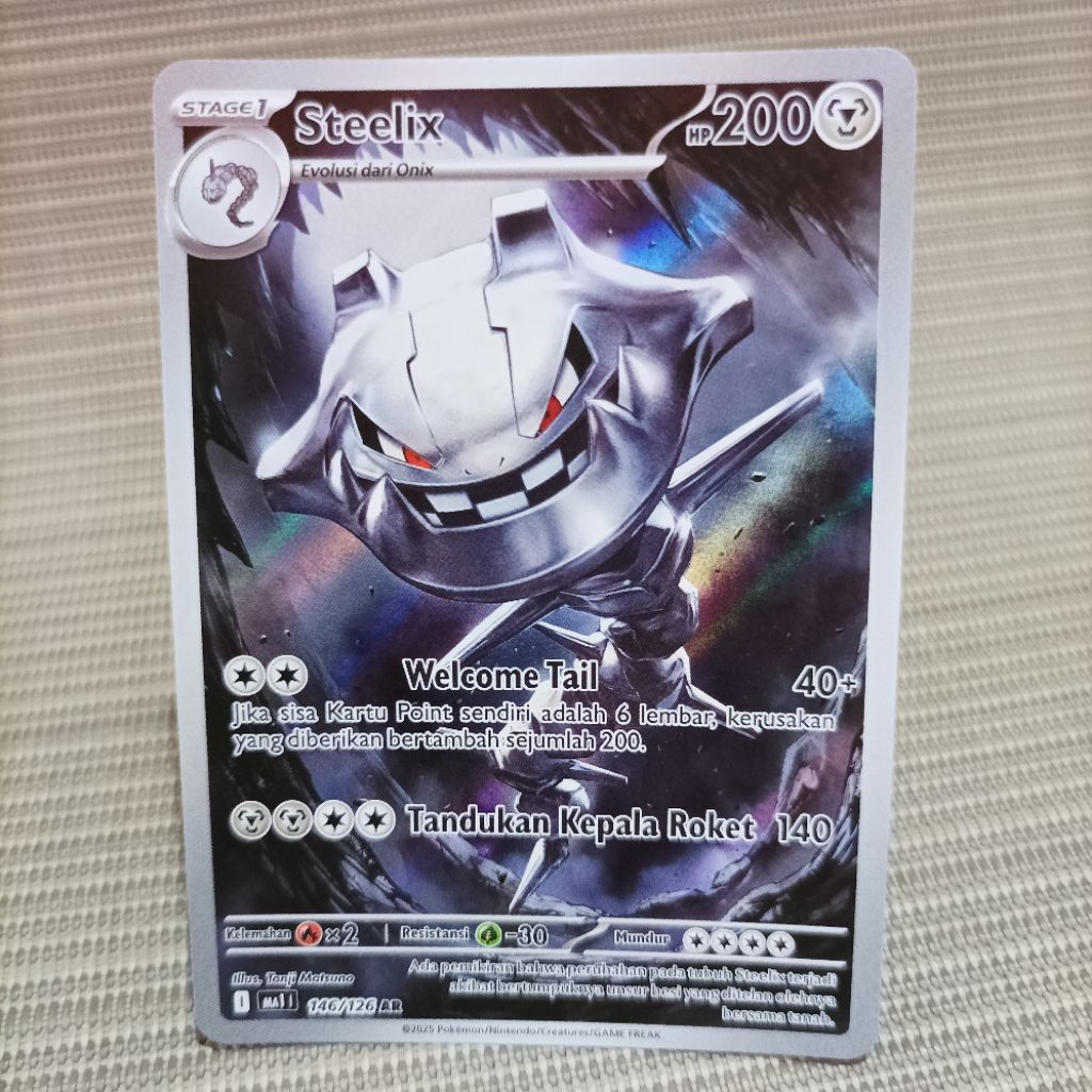 Pokemon indonesia TCG steelix 146/126 AR ma1