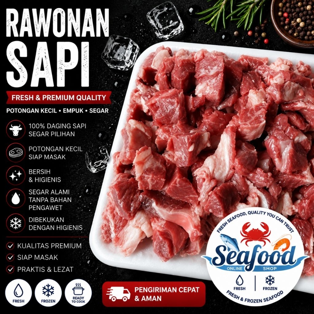 DAGING RAWON SAPI 1Kg / DAGING RAWON / DAGING RAWON - Berkualitas - Bergaransi