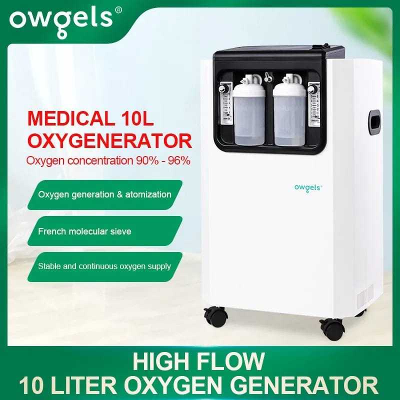 Owgels Oxygen Concentrator OZ-501GW0 10LPM Oxigen Concentrator Medis Oksigen Nebulizer