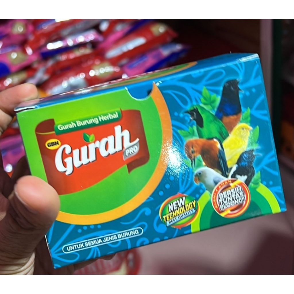 gurah burung herbal pro / gurah untuk burung kemasan 1 dus isi 12 pcs