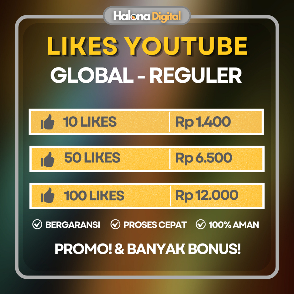 Like Youtube Permanen Proses Cepat - Youtube Likes Permanen Murah