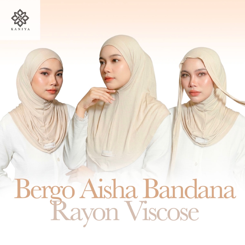 KANIYA - Bergo Aishaa Bando Spandex Rayon Viscose
