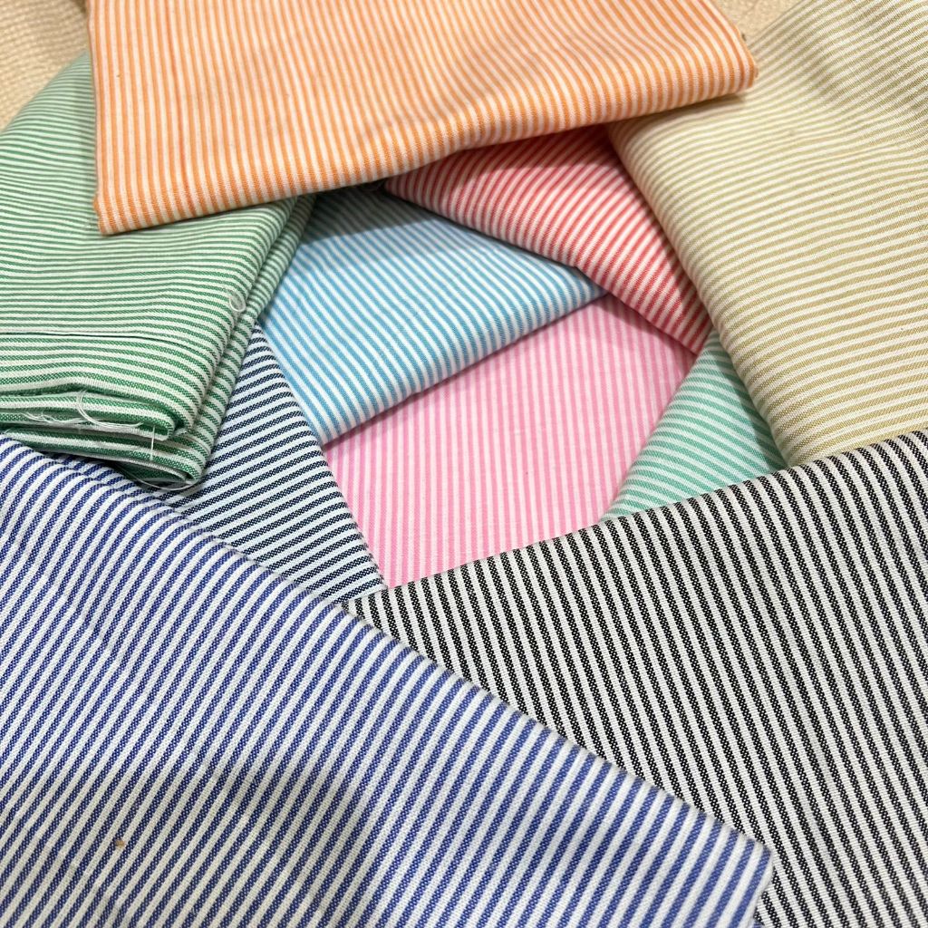 Kan Meteran Kain Katun Yarndyed Motif Garis Stripe /Kain Salur Lebar 150cm Kain Katun Jepang Tokai S