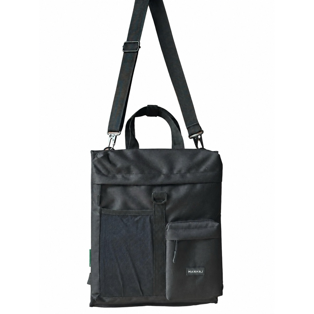 Tas Multifungsi Manhaj /Sandaran duduk /Kursi lipat/Tas kajian / Tas Umroh /Tipe Umar Bisa Slingbag 
