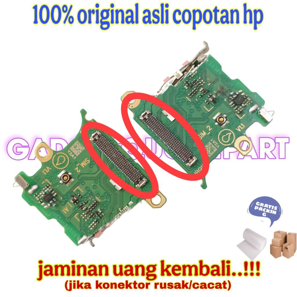 KONEKTOR LCD ( yang di board/ mesin) ITEL A70 ORIGINAL COPOTAN BAWAAN HP