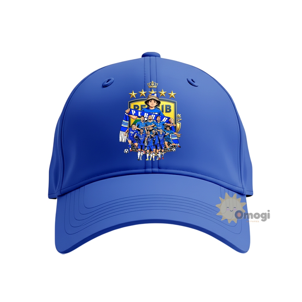 Topi Anak PERSIB Bintang 5 Topi Baseball Anak Laki-laki Perempuan Unisex