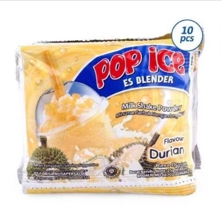 Pop ice es blender rasa durian [10 sachet]