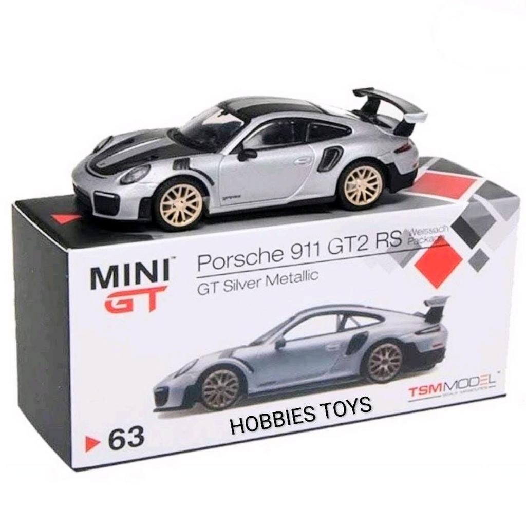 Mini GT 63 Porsche 911 GT2 RS Weissach Package GT Silver Metallic