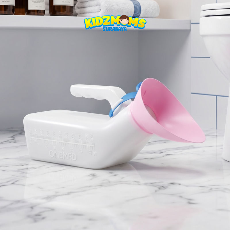 Urinal Pispot Perempuan + Tutup / Pispot Wanita Urinal Perempuan | ONEMED Urinal Dewasa