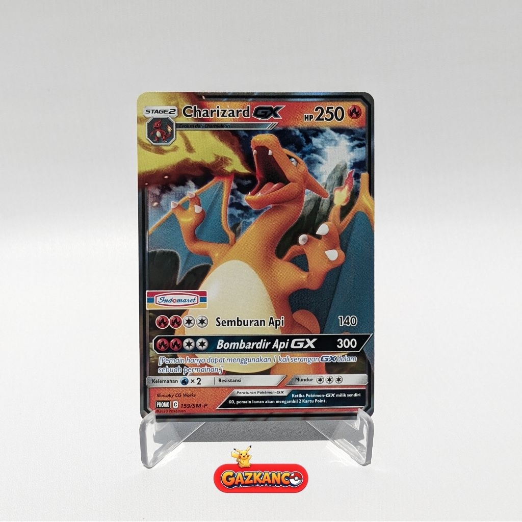 Kartu Pokémon Charizard GX 159/SM-P (Indomaret Promo) - Pokémon TCG Indonesia