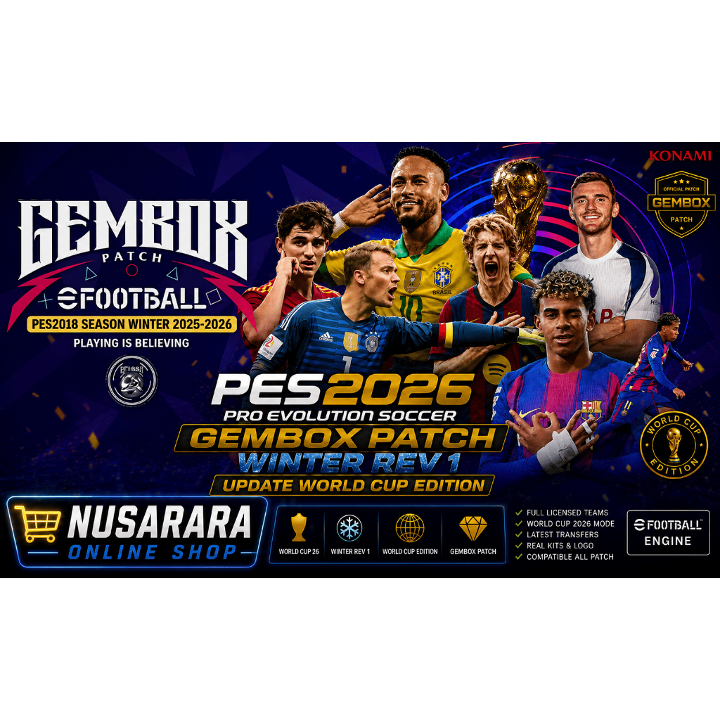 PES 2026 GEMBOX PATCH WINTER SEASON REV 1 PS3 || UPDATE MEI 2026 VIA FLASDISK