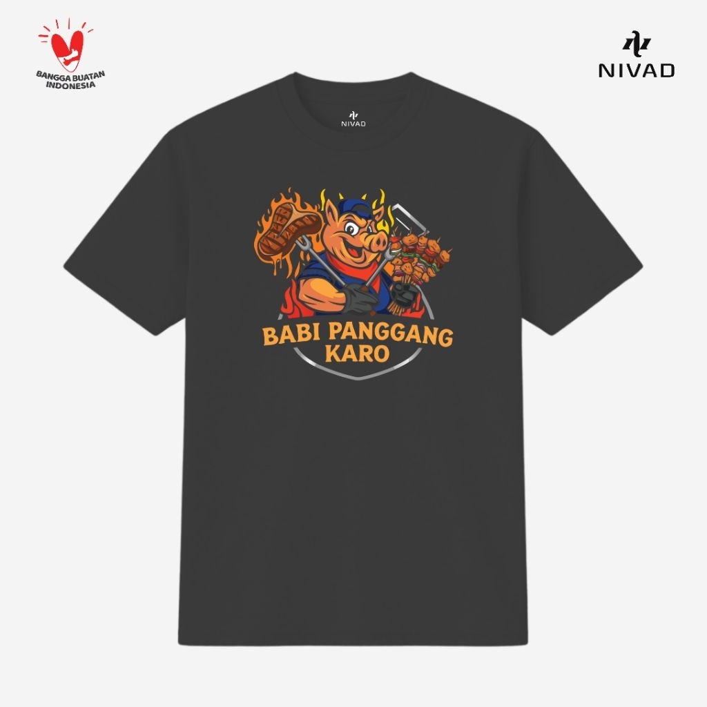 Nivad Kaos Baju Makanan Khas Tradisional Sumatra Utara Babi Panggang Karo