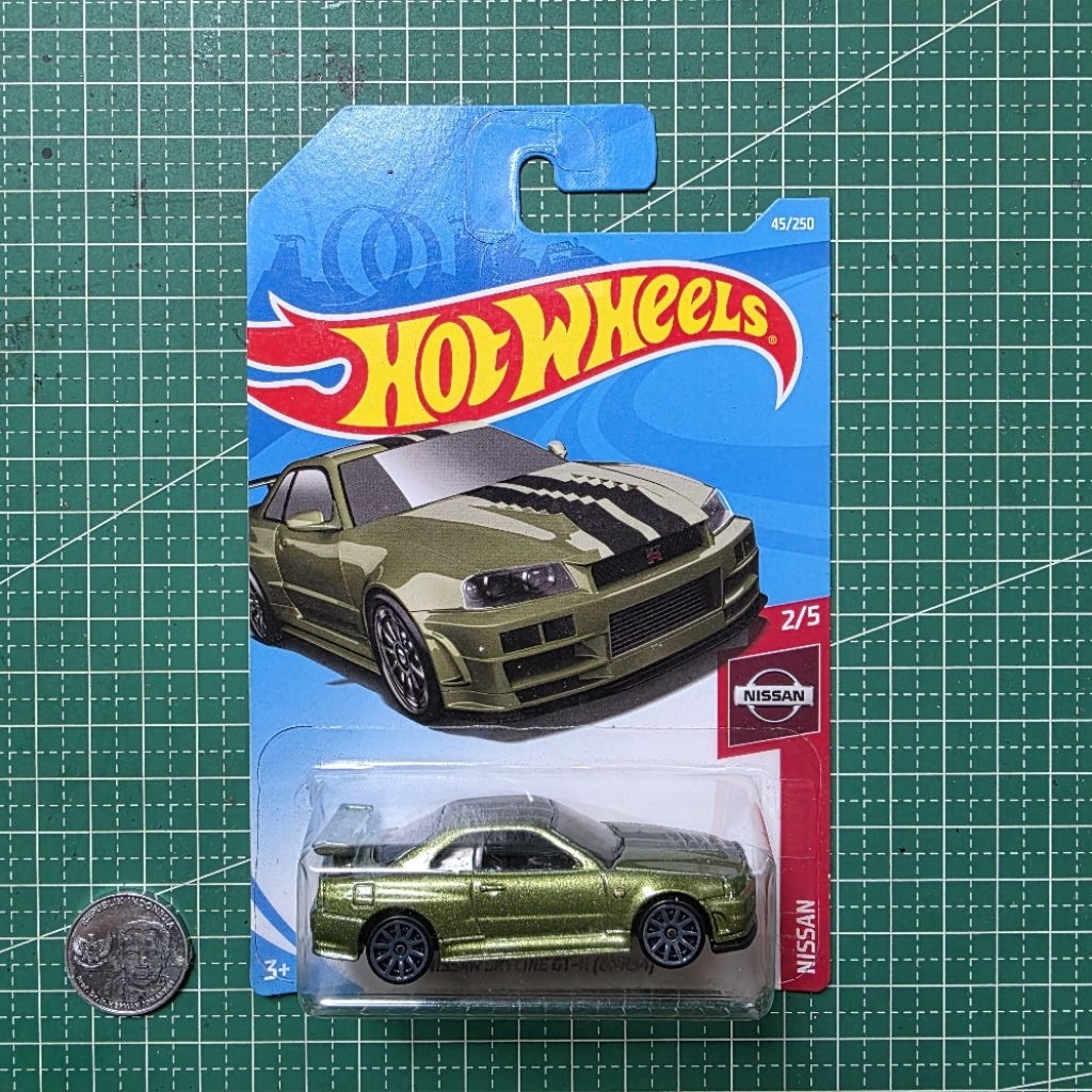 Hot Wheels - Nissan Skyline GTR R34 Hijau 2019