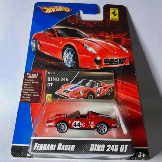 Hot Wheels Ferrari Dino 246 GT Racer 18/24 Merah Blister