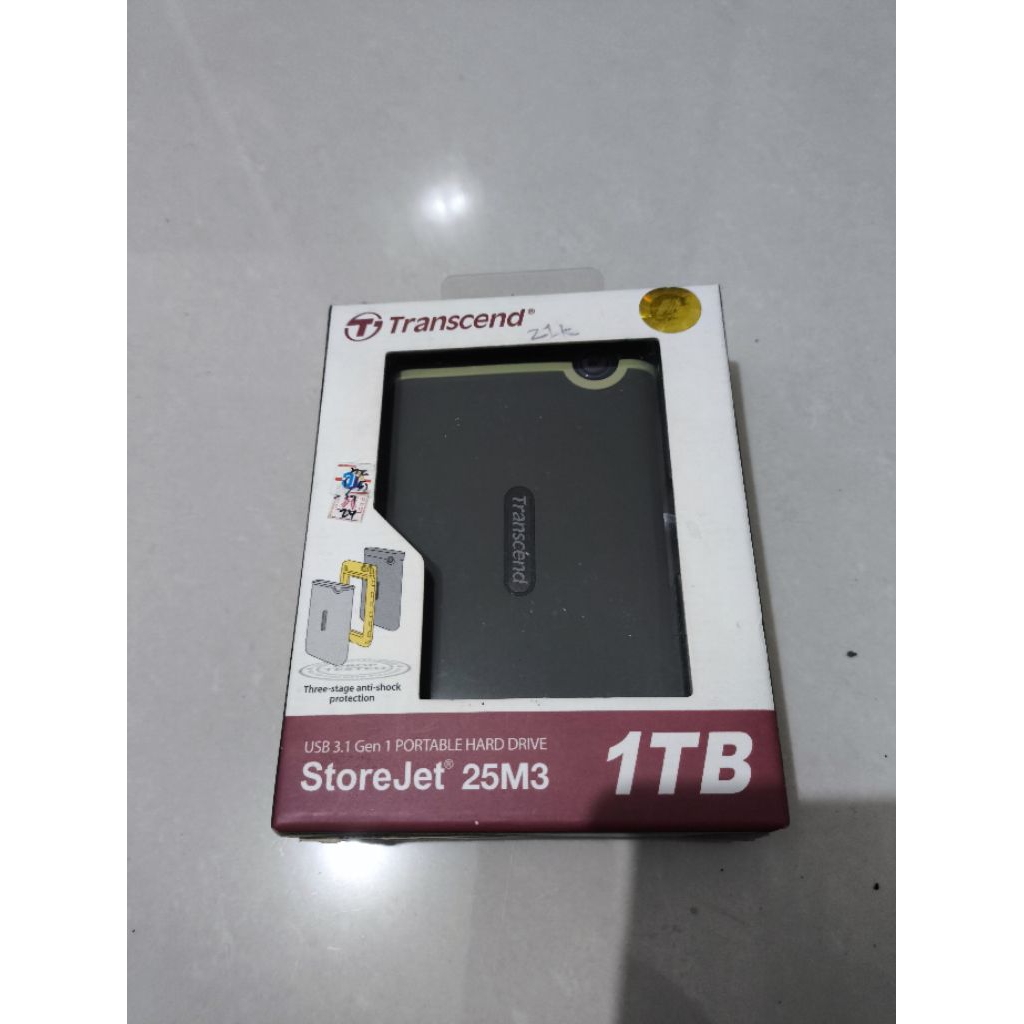 Transcend 25M3 1TB - HDD / Hardisk / Harddisk External 2.5" Shockproof