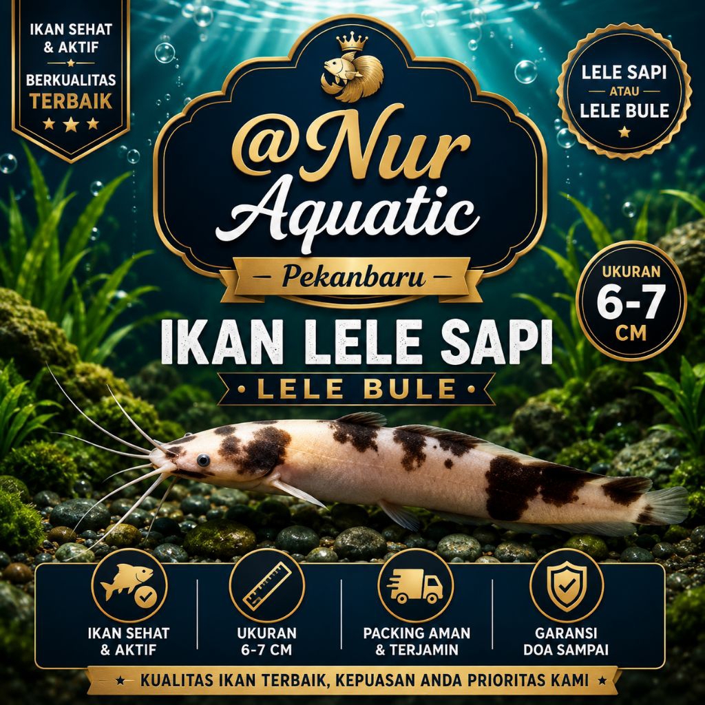 hiasan aquarium Lele Bule ( lele sapi ) ukuran S 6-7