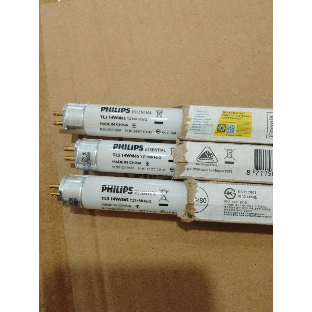 PHILIPS TL-5 Lampu TL5 14 W 865 840 830 essential 60cm 14 watt T5 Philips
