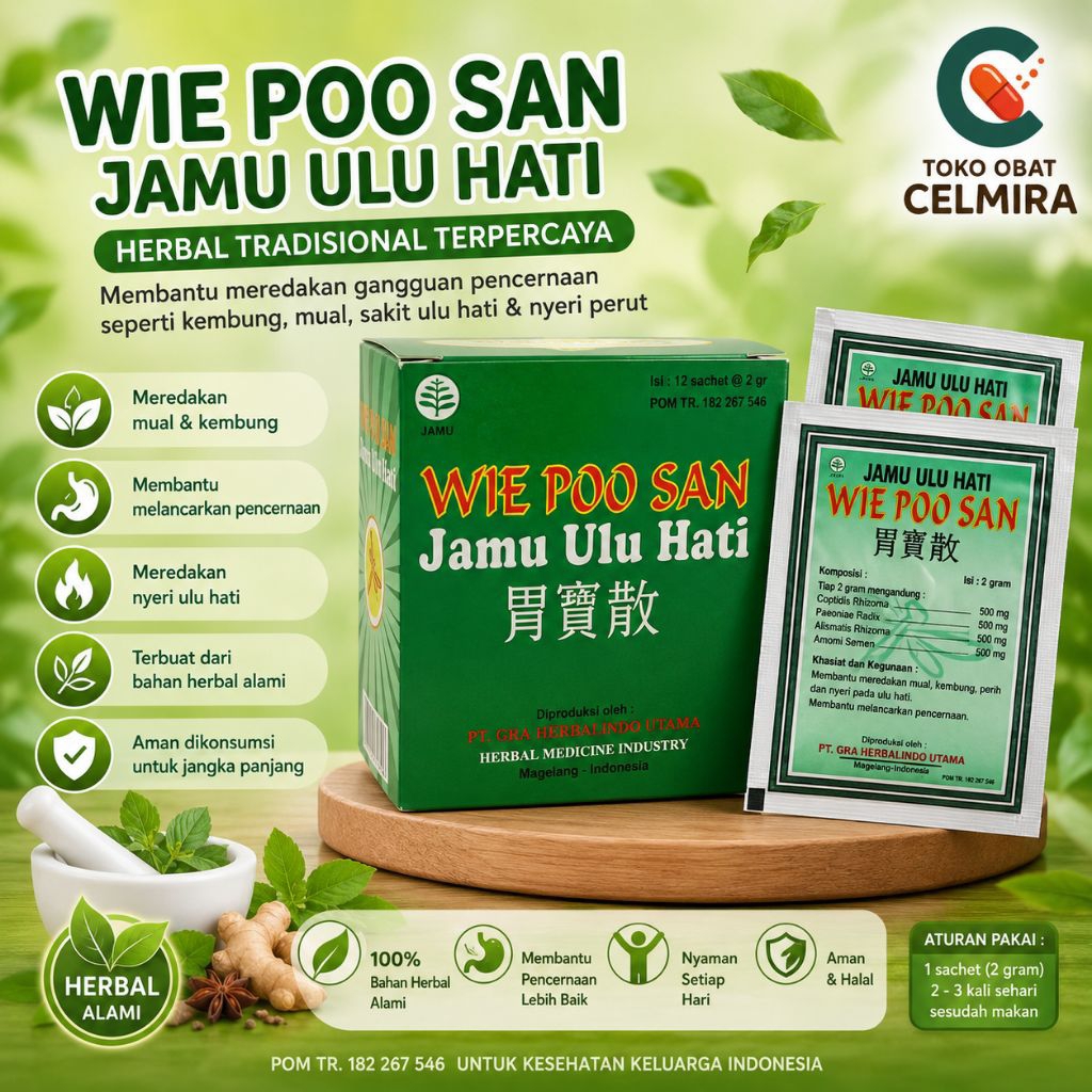Jamu Wie Poo San Ulu Hati Asam Lambung & Sakit Perut 1 sachet