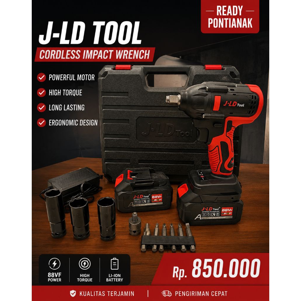 JLD CORDLES IMPACT WRENCH 88VOLT BATERAI