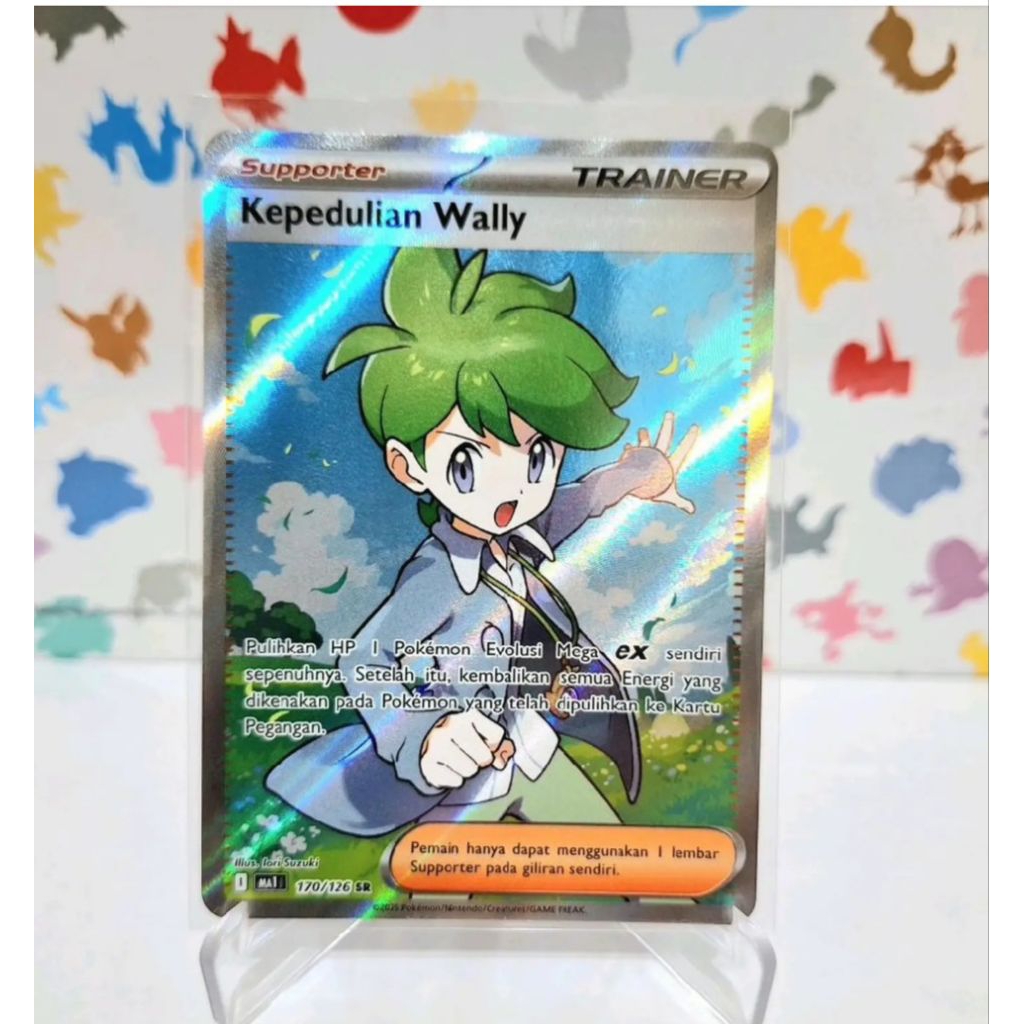 kartu pokemon kepedulian wally super rare original