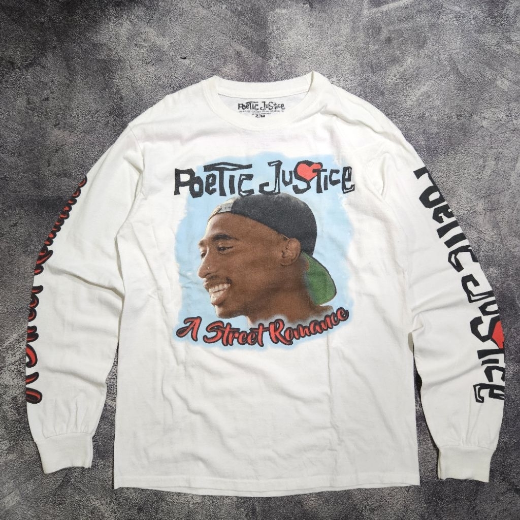 Longsleeve 2Pac Tupac Poetic Justice White