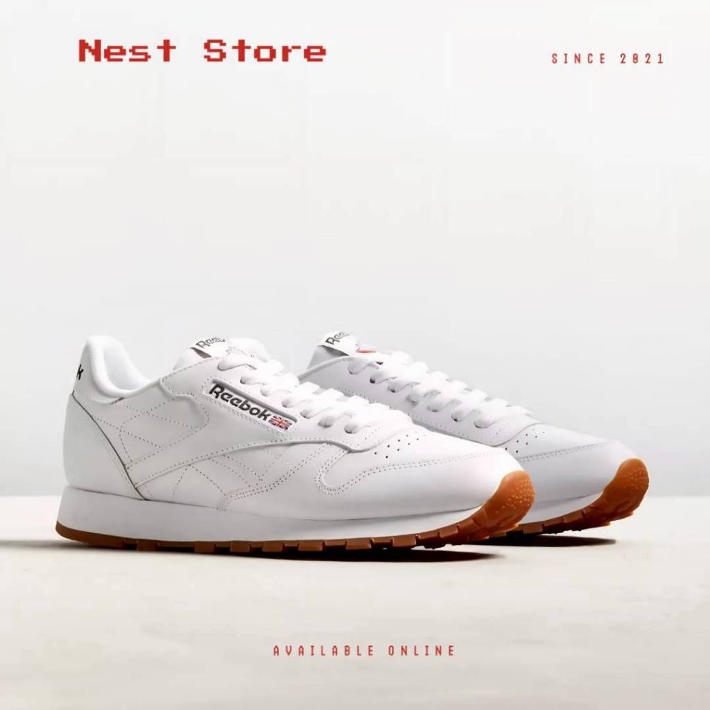 Nest Sepatu Sneaker Reebok Classic Leather White Gum