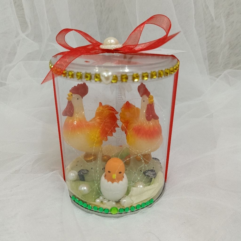 SALE PROMO Pajangan Ayam Chicken Tabung Chic Orange Patung Lucu Kado Hadiah Murah
