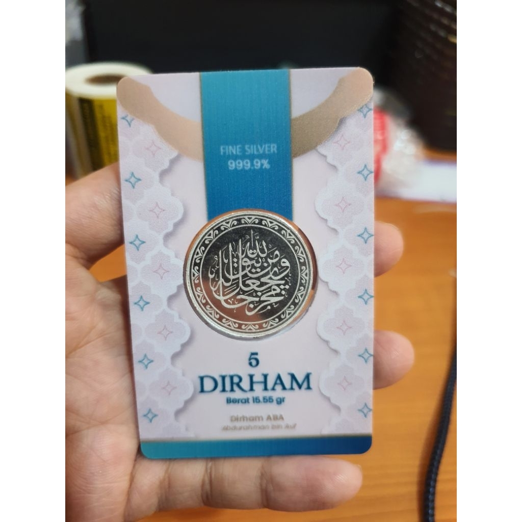 DIRHAM 5 15,5 Gram Perak Silverium Original 100% By Minigold - Investasi Logam Mulia Fine Silver Bat