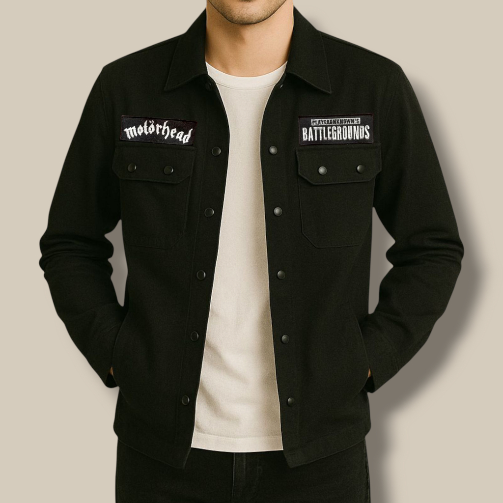 Kemeja Pria Baju Kerja Keren Pakaian Distro Murah Workshit Lengan Panjang Trucker Cowok Semi Parka..