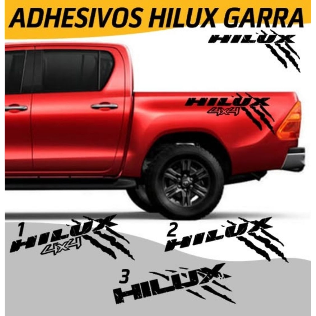 Sticker mobil Toyota Hilux sticker bak samping mobil hilux stiker variasi body mobil hilux