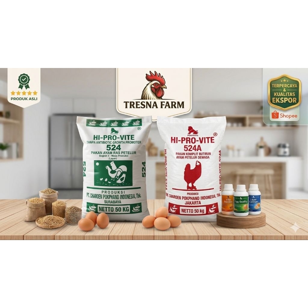 Pakan Ayam Petelur 524 & 524A Fresh Berkualitas Murah