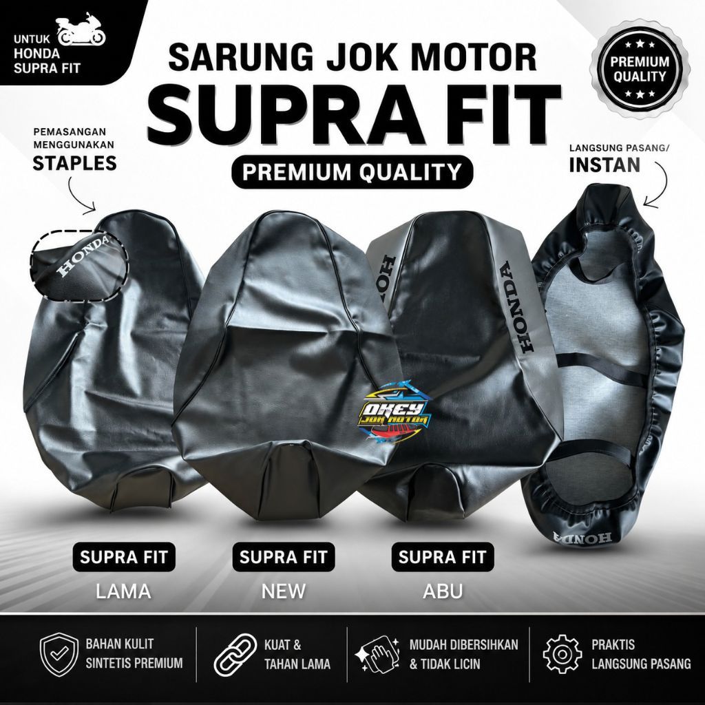 kulit jok motor SUPRA FIT/SUPRA FIT NEW/SUPRA FIT LAMA (bahan original)