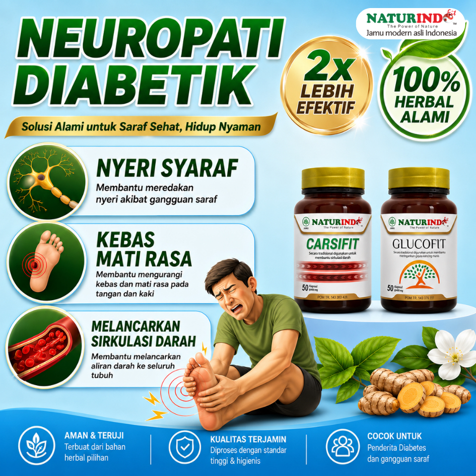Obat Neuropati Diabetik Gangguan Saraf Perifer Sensory dan Motorik Naturindo