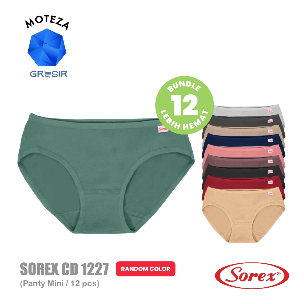 Grosir [12 pcs] Sorex CD 1227 - 1 Lusin - Celana Dalam Wanita - Mini Panty