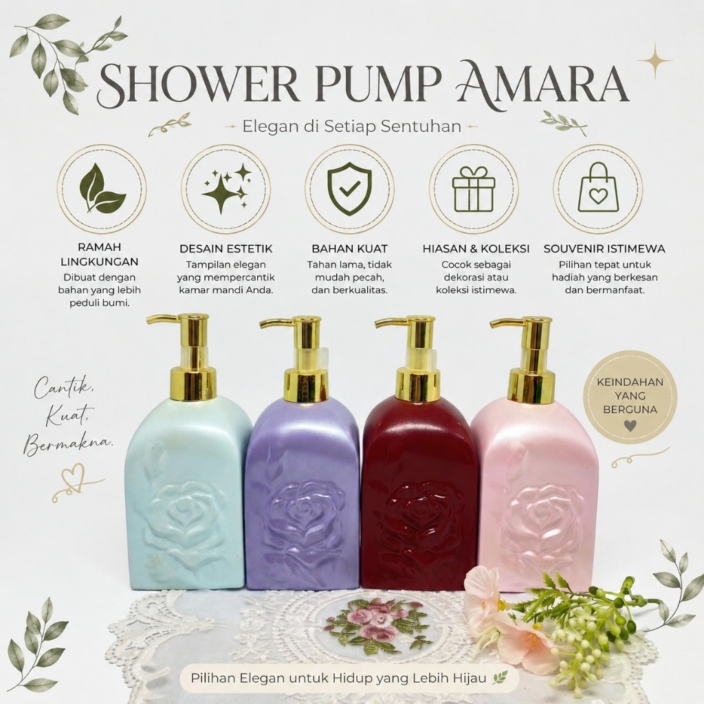 Pump Sabun Cair SHOWER PUMP AMARA / Daily / Gift / Souvenir / Soap Dispenser