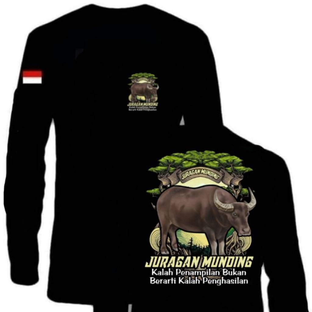 KAOS TSHIRT JURAGAN MUNDING LENGAN PANJANG