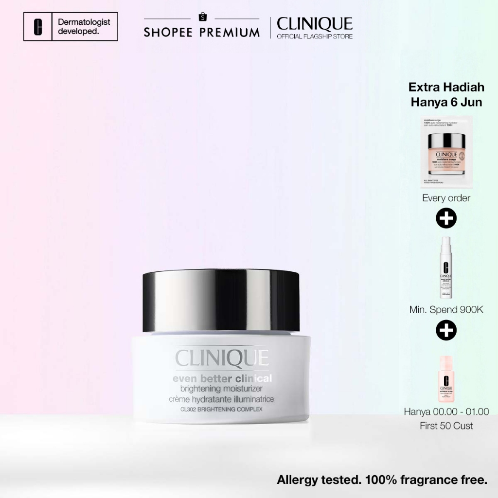 Clinique Official Even Better Clinical Brightening Moisturizer | Moisturizer Mencerahkan Wajah, Mois