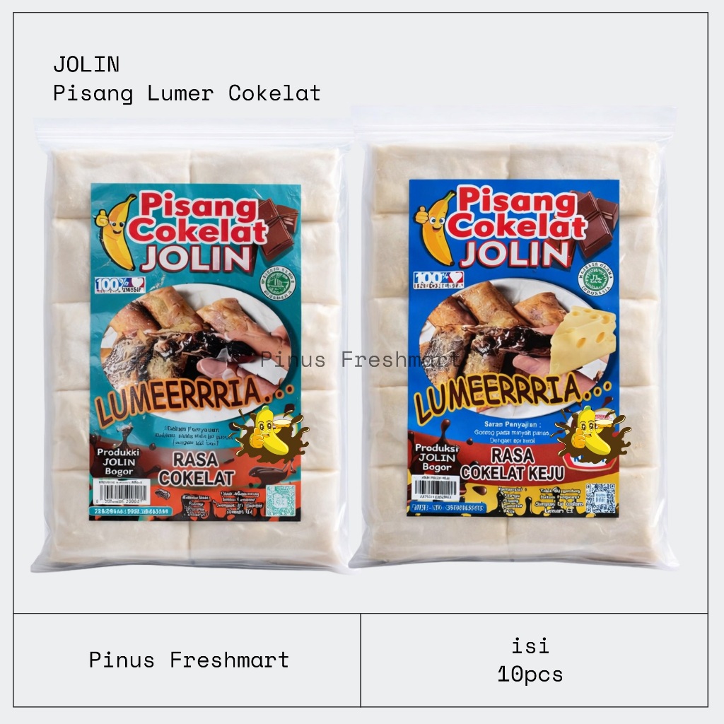 Jolin Pisang Lumer Cokelat / Pisang Lumer Cokelat Keju / Piscok Lumer / Pisang Coklat / Piscok Keju