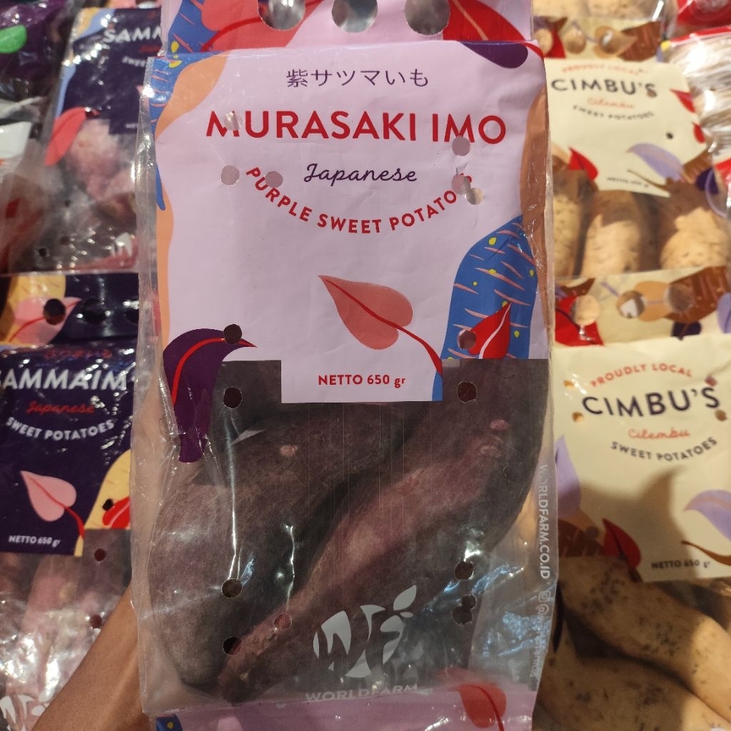Ubi ungu manis jepang murasaki imo 650g/pack - purple sweet potato