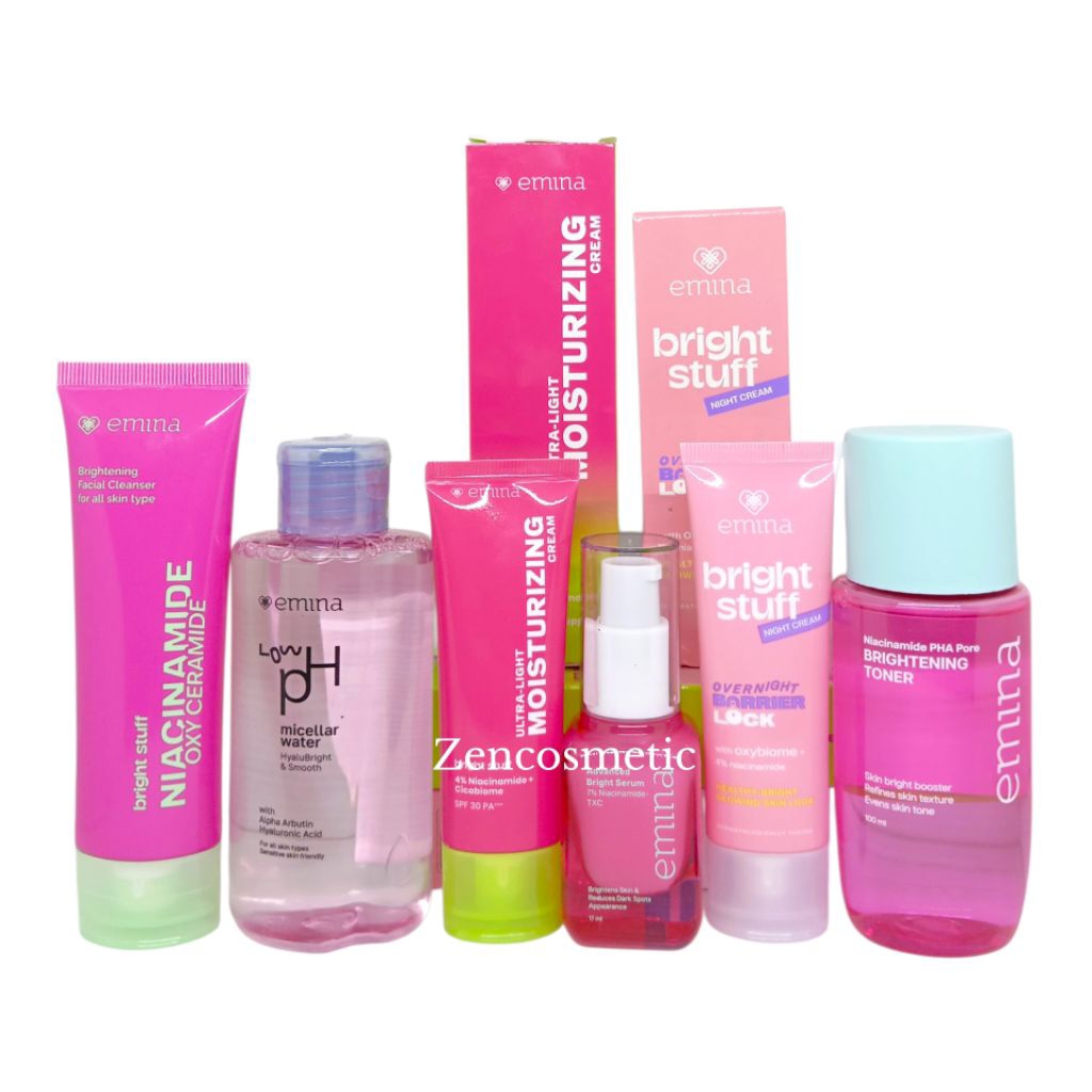 Paket Emina Bright Stuff Lengkap/ Emina paket make up Murah