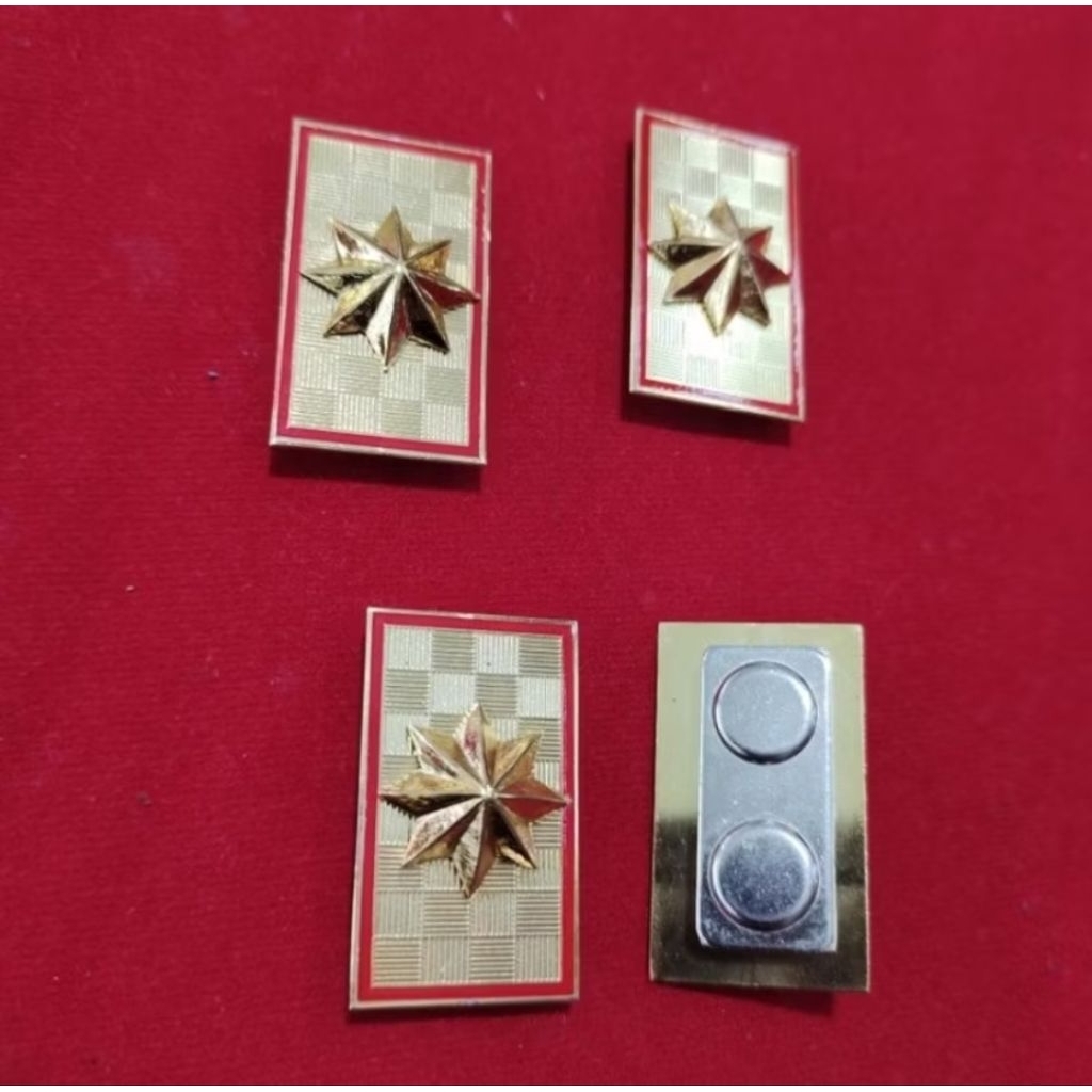 Pin krah ASN / PNS bintang 1 lis merah