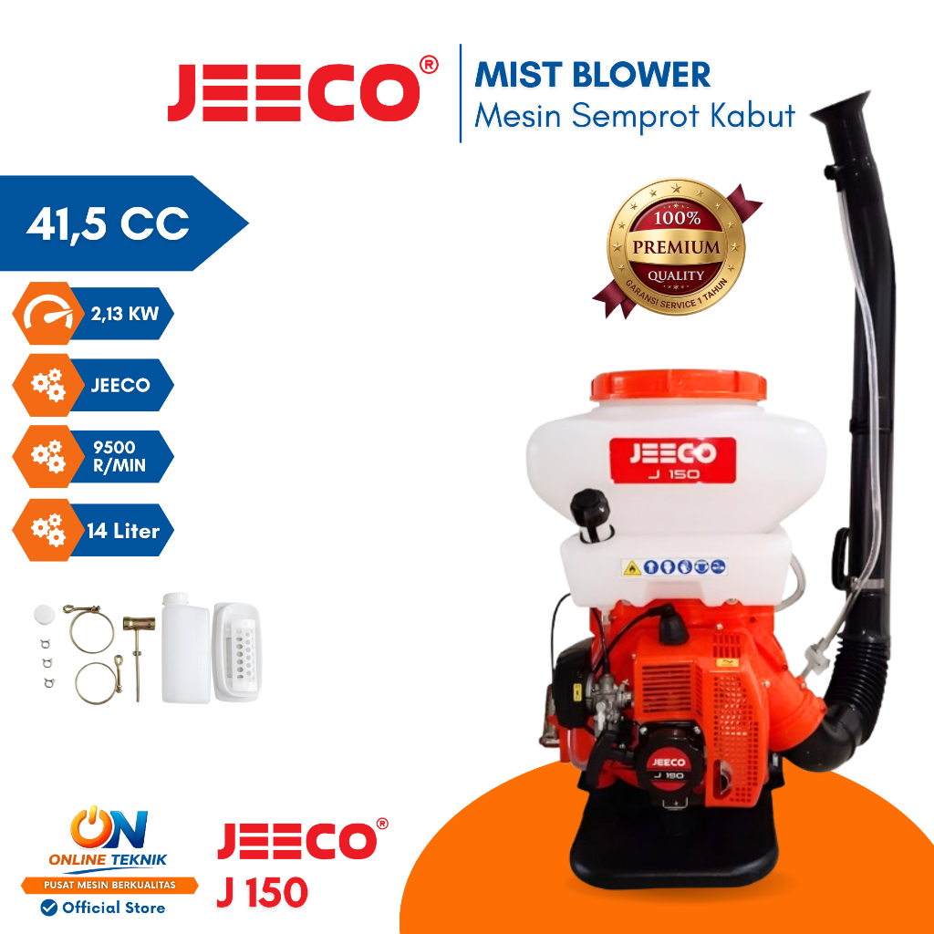 JEECO J150 Mist Blower Bensin Mesin Semprot Kabut Fogging Sprayer Blower Semprot Hama Tanaman Pertan