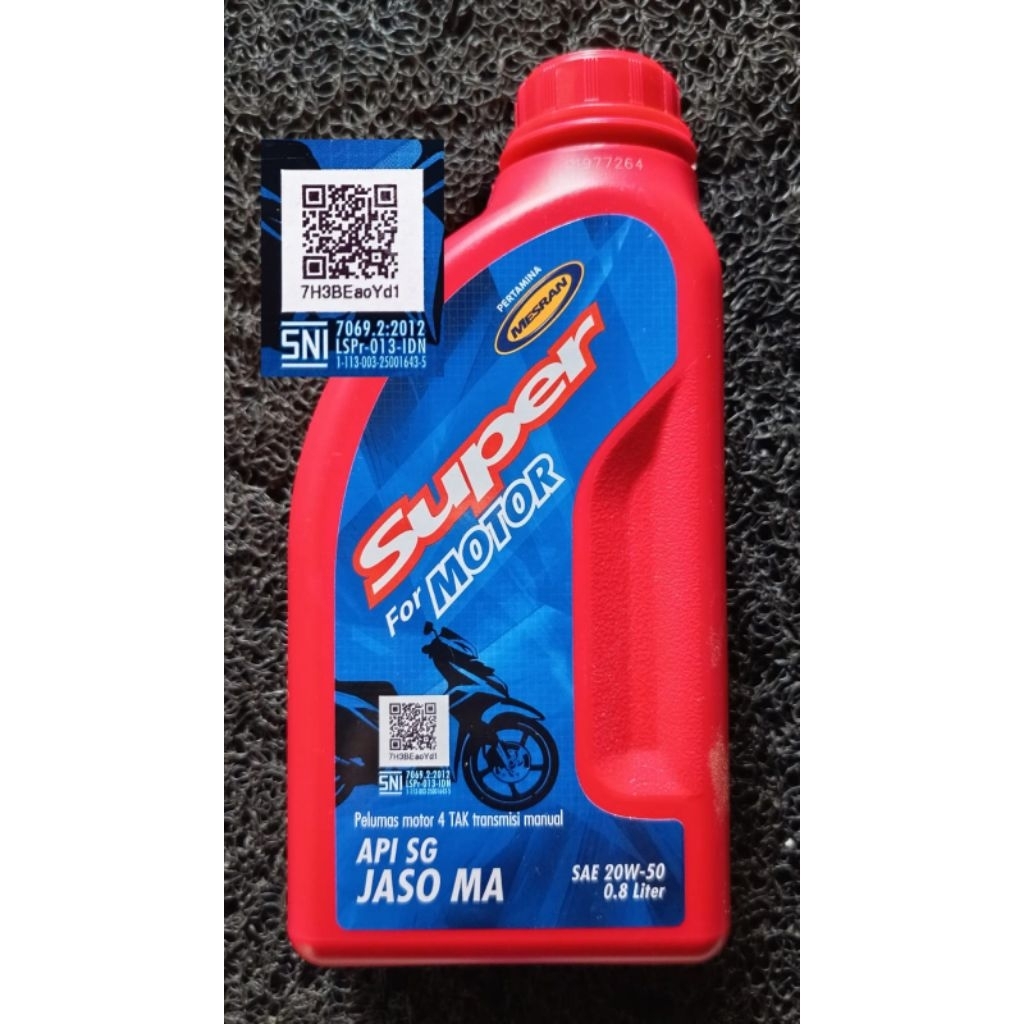 Oli Mesran Super 0,8Liter - MESRAN SUPER FOR MOTOR 20W-50 ASLI/ORIGINAL