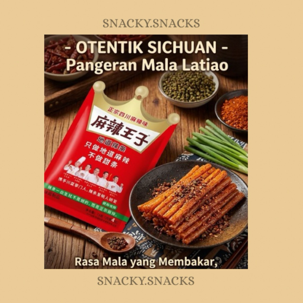 PRODUK CHINA - Latiao Mahkota Spicy Prince Pack