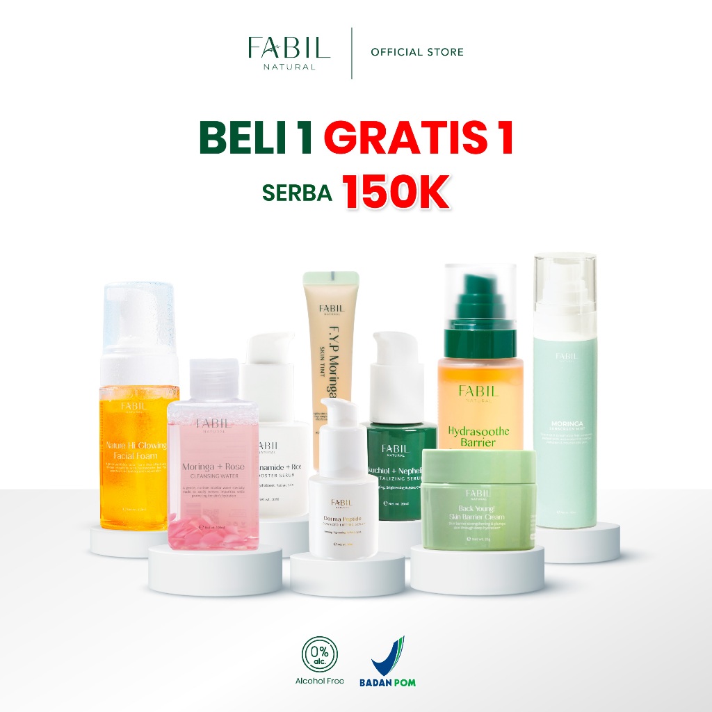FABIL - Paket Bundle Skincare Suncreen Mist Serba 150rb