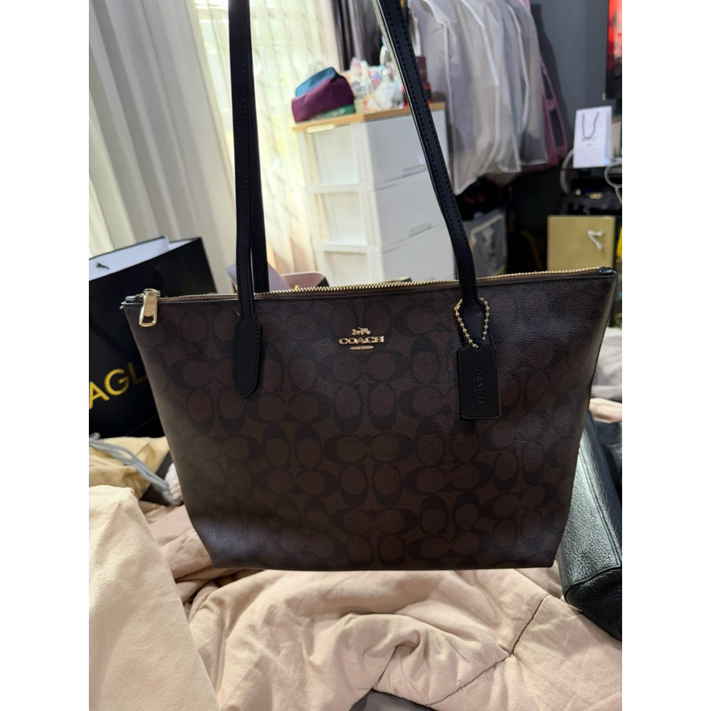 PRELOVED Tote Bag Zip Coach Original