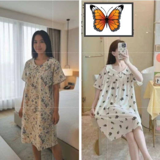 DSSEXOY. 1104 [BISA COD] DASTER CRINCLE CANTIK KERAH KOREA BY LEISURE WEAR