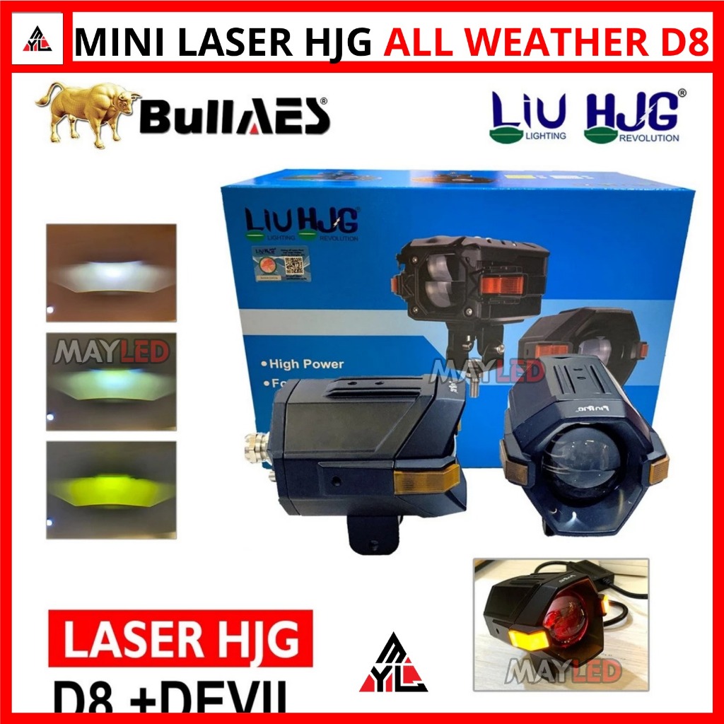 Mini Laser HJG All Weather D8 Devil Eye Senja Lampu Tembak 3 Warna HJG Waterproof