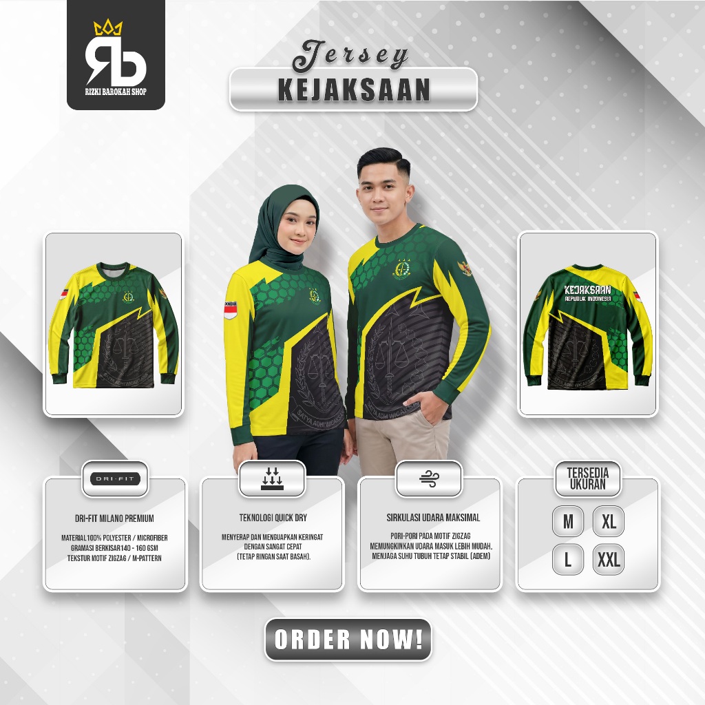 JERSEY OBLONG KEJAKSAAN / KEJAKSAAN LENGAN PANJANG / BAJU KEJAKSAAN / BAJU SANTAI